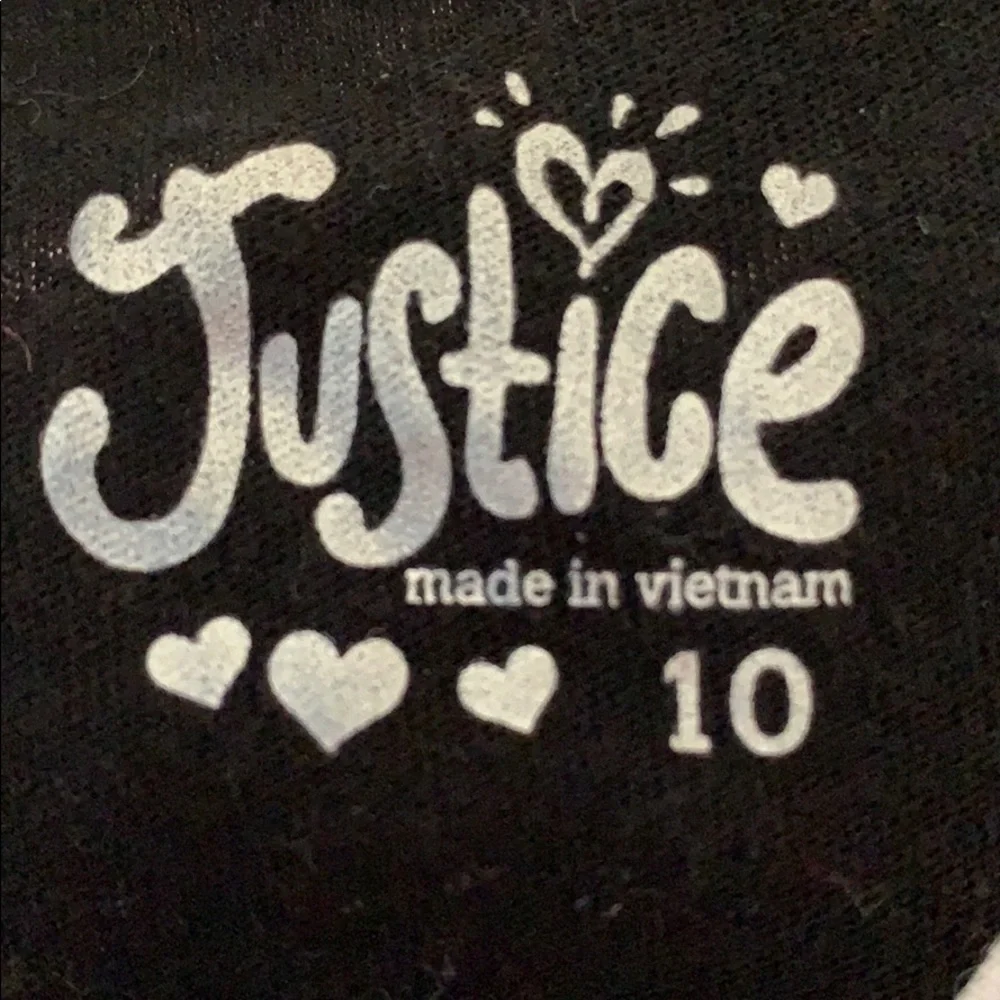 Black and Pink “Girl Power” Justice Tank Top